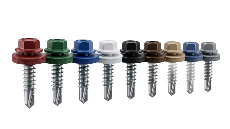 Color-matched self-drilling screws
